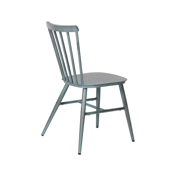 Commercial Vintage Blue Pula Side Chair For Restaurants, Bars & Cafes