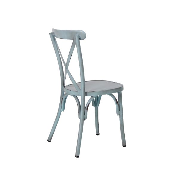 Commercial Vintage Blue Chia Side Chair For Restaurants, Bars & Cafes