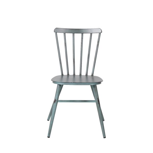 Commercial Vintage Blue Pula Side Chair For Restaurants, Bars & Cafes