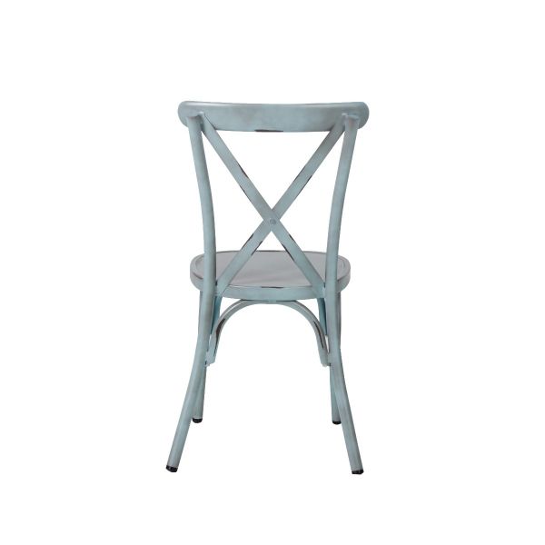 Commercial Vintage Blue Chia Side Chair For Restaurants, Bars & Cafes
