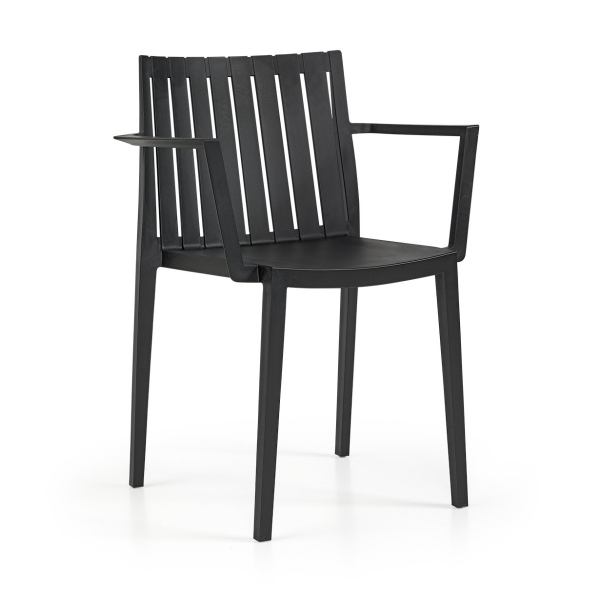 Elite Arm Chair - Durable Polypropylene Chair - Commerical Suitable Easily Cleaned - (Anthracite)