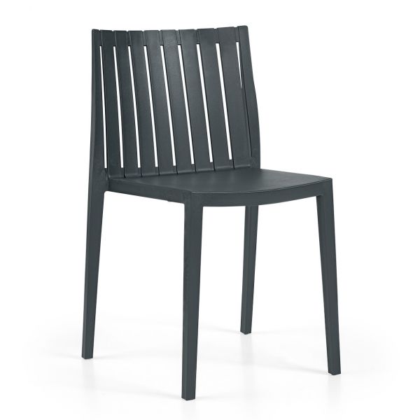 Elite Side Chair - Durable Polypropylene Chair - Commerical Suitable Easily Cleaned - (Anthracite)