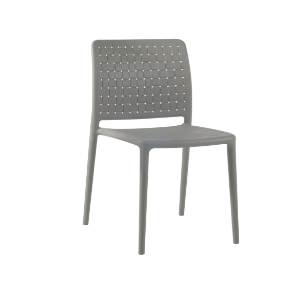 Fame Side Chair Durable - Polypropylene Seat - Stackable - Taupe