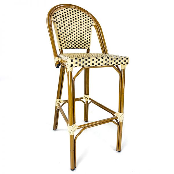 Paris Bistro Bar Chair - Cream/Brown