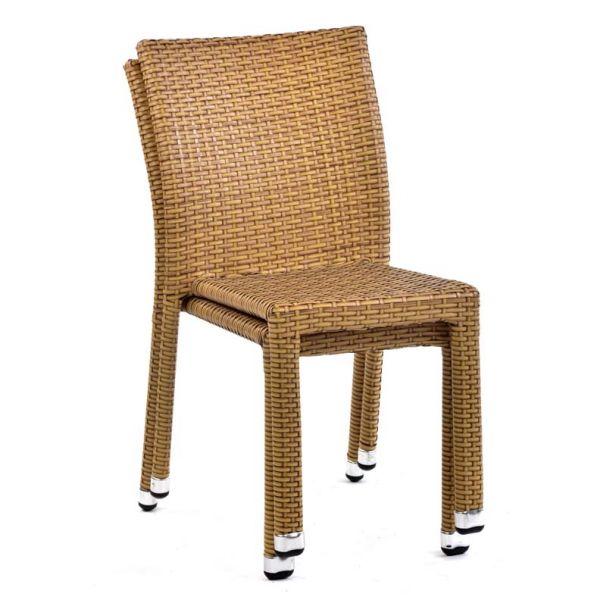 Lagos Rattan Side Chair - Durable Rattan Design -  (Light Brown)