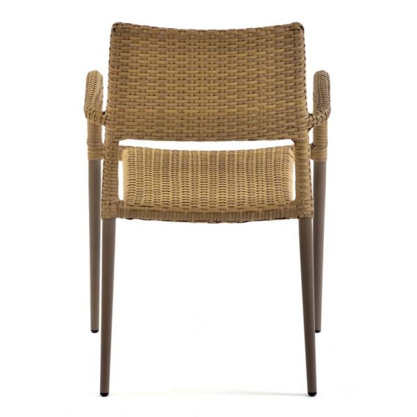 Lisbon Rattan Arm Chair - Durable Rattan Design - (Cream)