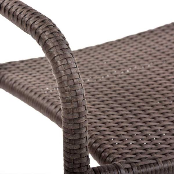 Lisbon Rattan Arm Chair - Durable Rattan Design - (Mahogany)