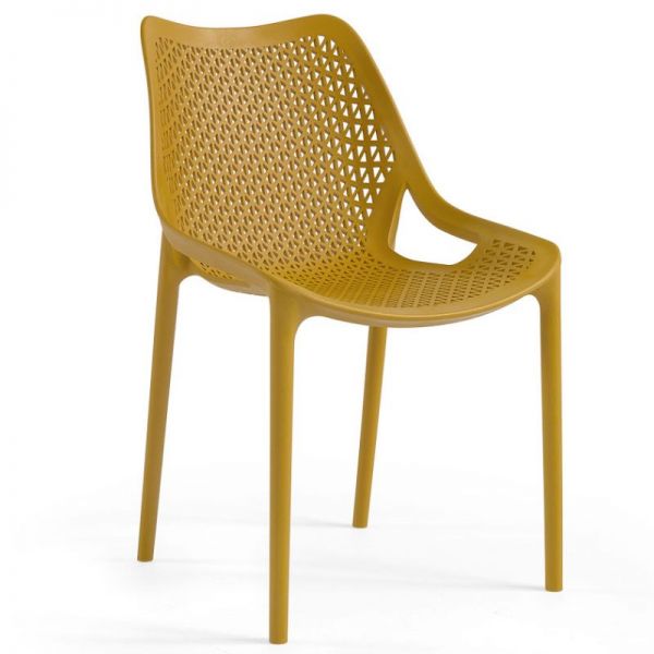 Oxy Side Chair - Durable Polypropylene Chair - Commerical Suitable Easily Cleaned - (Mustard)