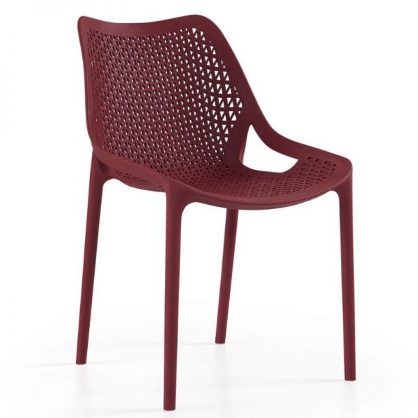 Oxy Side Chair - Durable Polypropylene Chair - Commerical Suitable Easily Cleaned - (Bordeaux)