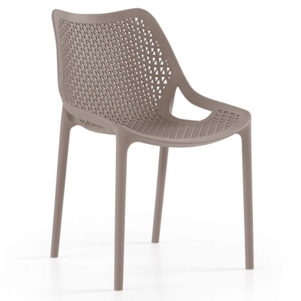 Oxy Side Chair - Durable Polypropylene Chair - Commerical Suitable Easily Cleaned - (Taupe)