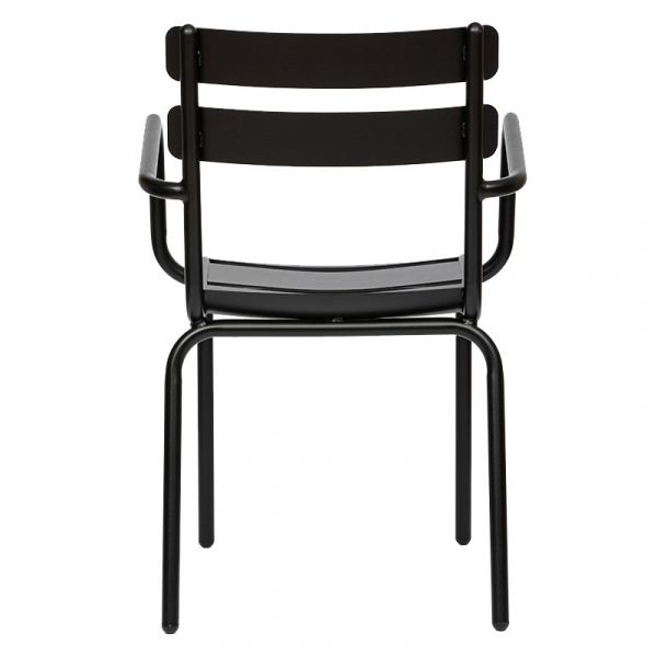 Anzio Aluminium Arm Chair - Black