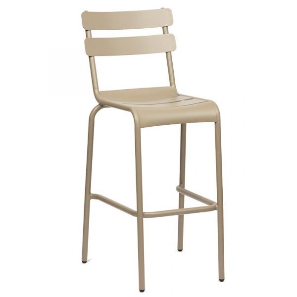 Anzio Aluminium Bar Chair - Taupe