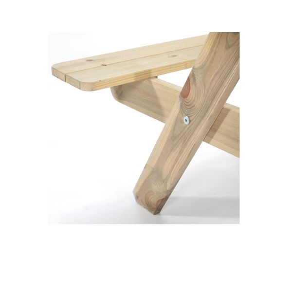 Jersey Picnic Table - Wooden Pub Seat - 6 Person - Durable Dip Treated Scandinavian Pine - Green Pine