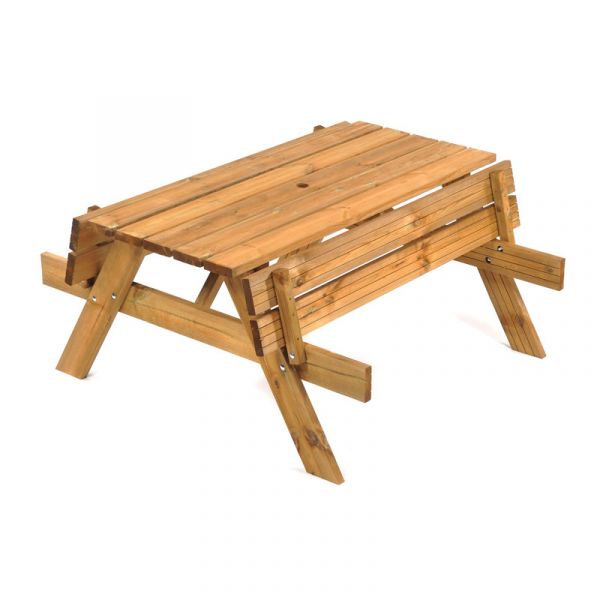 Keswick Picnic Bench - 6 Person A Frame Pub Bench - Durable Treated Scandinavian Pine - Foldable Seats