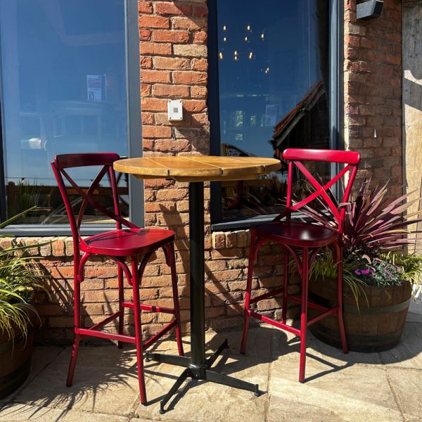 Chia Aluminium Bar Chair Vintage Red