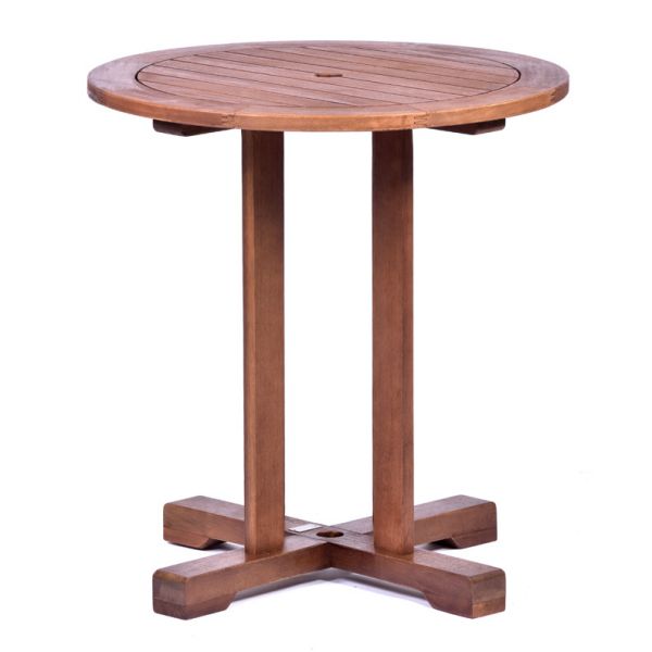 Melton Hardwood Round Pedestal Table and 2 Side Chairs