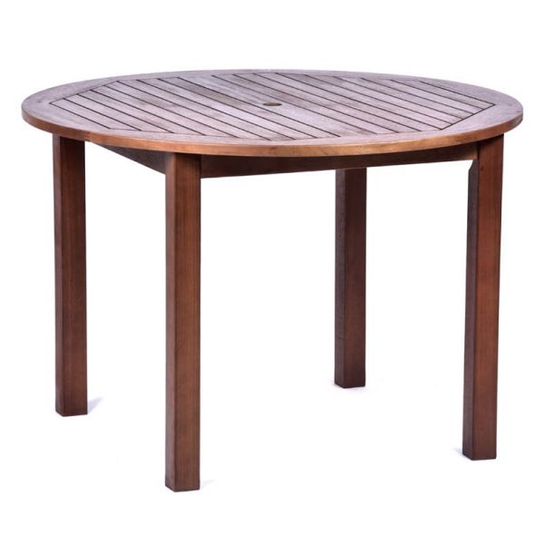 Melton Hardwood Round Table and 4 Arm Chairs