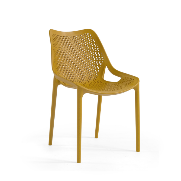 Oxy Side Chair - Durable Polypropylene Chair - Commerical Suitable Easily Cleaned - (Mustard)