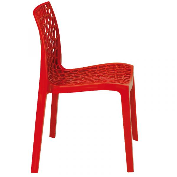 Neptune Side Chair - High Quality Polypropylene - Restaurant / Café - Red