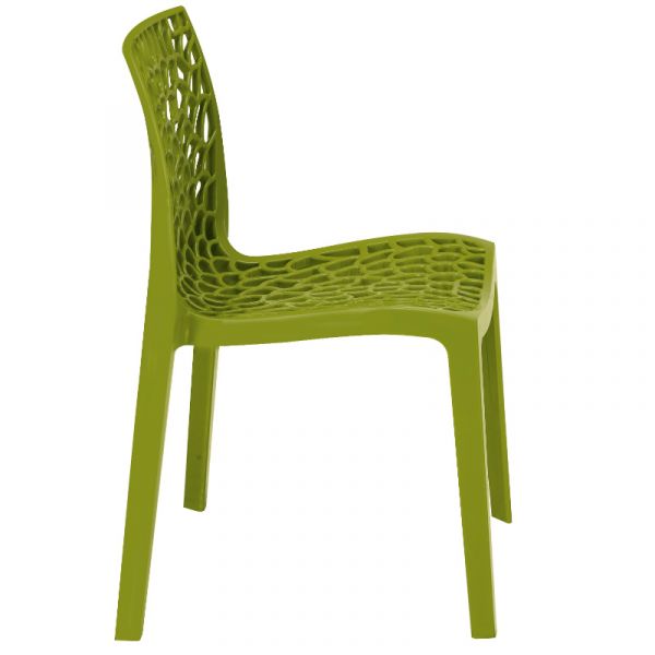 Neptune Side Chair - High Quality Polypropylene - Restaurant / Café - Green