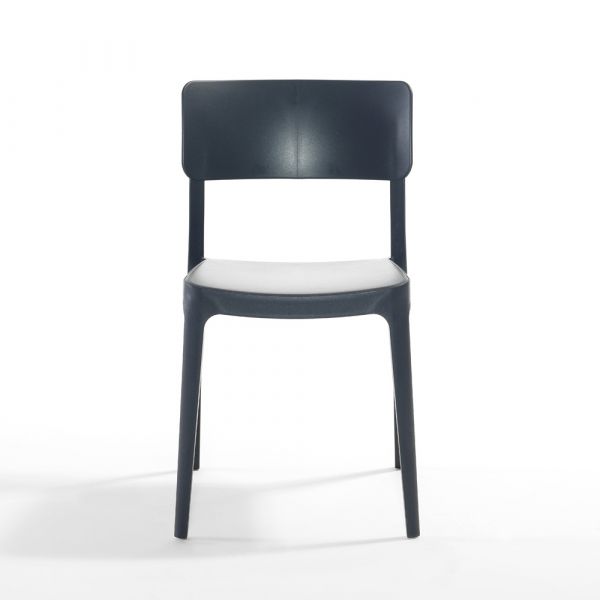 Pano Side Chair - High Quality Polypropylene - Easily Cleaned & Stackable - Anthracite