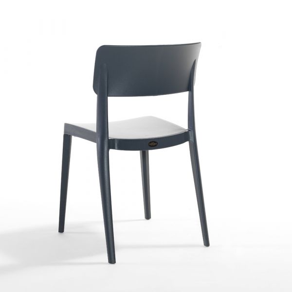Pano Side Chair - High Quality Polypropylene - Easily Cleaned & Stackable - Anthracite