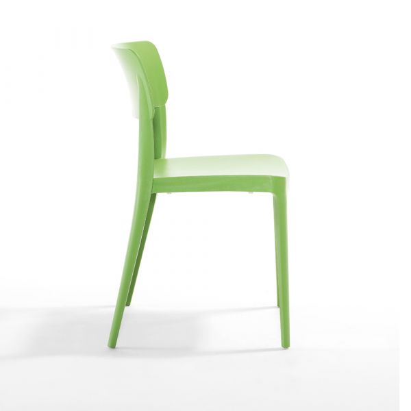 Pano Side Chair - High Quality Polypropylene - Easily Cleaned & Stackable - Green