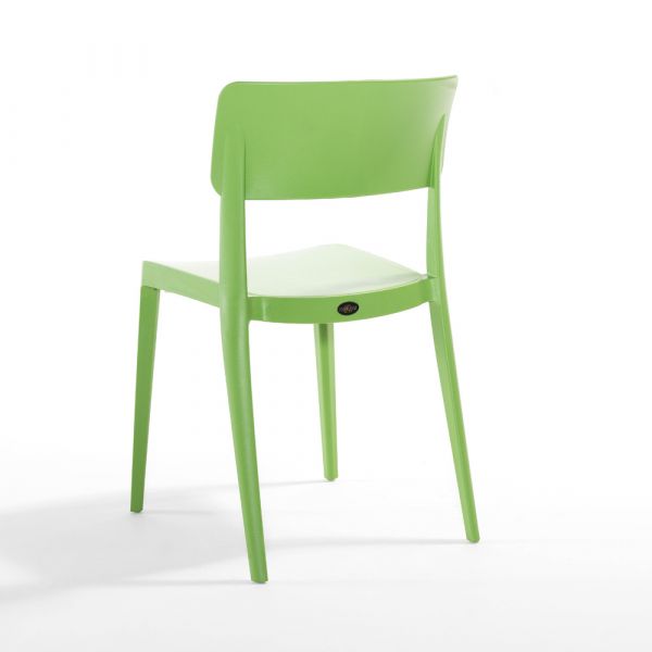Pano Side Chair - High Quality Polypropylene - Easily Cleaned & Stackable - Green