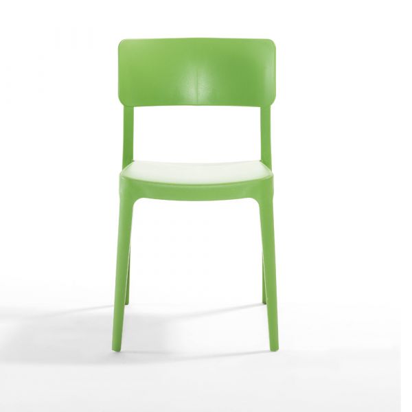 Pano Side Chair - High Quality Polypropylene - Easily Cleaned & Stackable - Green