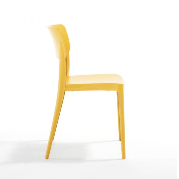 Pano Side Chair - High Quality Polypropylene - Easily Cleaned & Stackable - Mustard