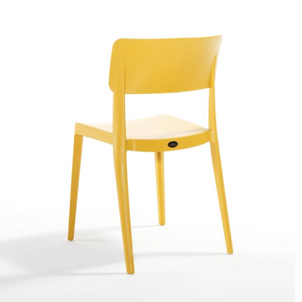 Pano Side Chair - High Quality Polypropylene - Easily Cleaned & Stackable - Mustard