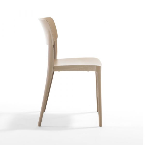 Pano Side Chair - High Quality Polypropylene - Easily Cleaned & Stackable - Sand Beige