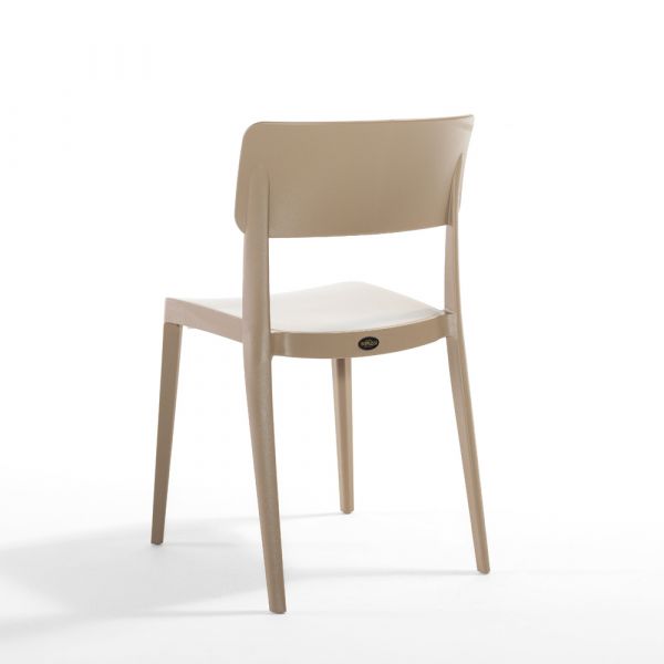 Pano Side Chair - High Quality Polypropylene - Easily Cleaned & Stackable - Sand Beige