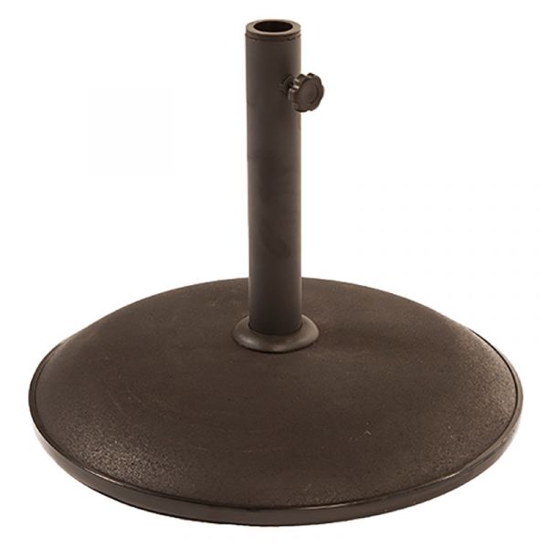 Concrete Parasol Base - Concrete Anchor For Parasols and Garden Umbrellas - Black 15kg