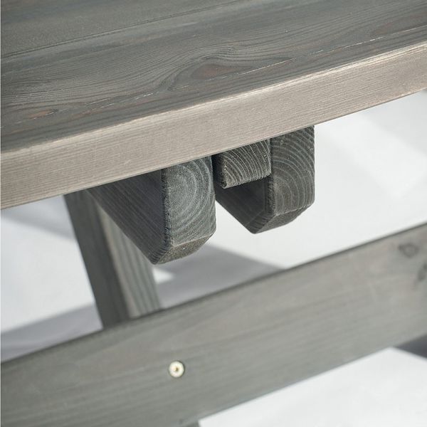 York Picnic Table - Durable Heavy Duty Round Pub Table - Suitable for 8 People 1.8M Diameter - Dark Grey -  FSC®