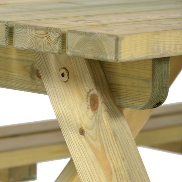 Chester Picnic Table - A Frame Pub Bench - 6 Person Garden Table - Green Pine -  FSC®