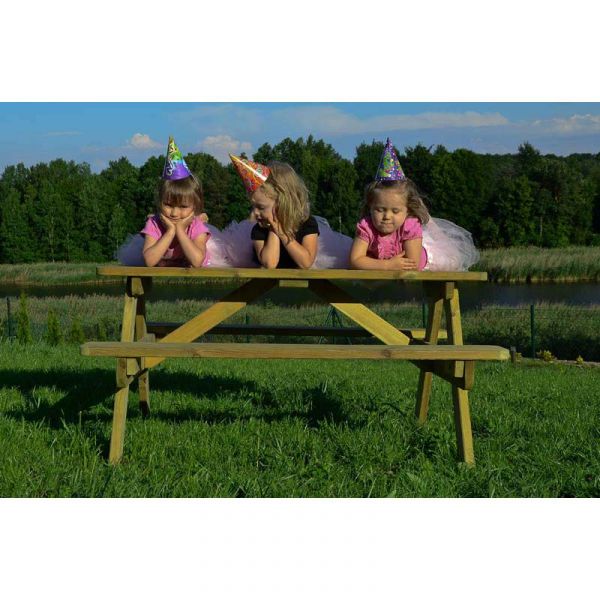 Jersey 6 Seat Dip Treated Pine Picnic Table 140cm - Green Pine -  FSC®