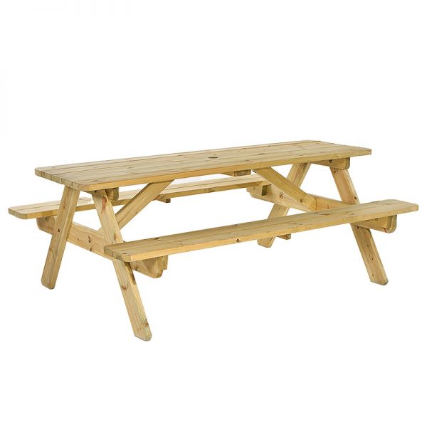 Jersey 8 Seat Dip Treated Pine Picnic Table 180cm - Green Pine -  FSC®