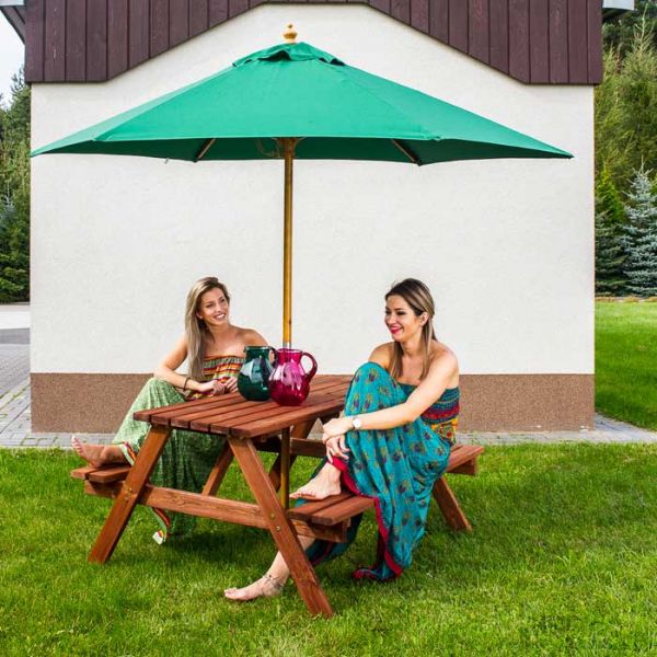 Durham Picnic Table – Durable A Frame Pub Table – Suitable for 6 People 1.5M Length - Brown