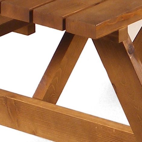 Durham Picnic Table – Durable A Frame Pub Table – Suitable for 6 People 1.5M Length - Brown