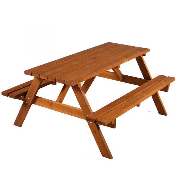 Durham Picnic Table – Durable A Frame Pub Table – Suitable for 6 People 1.5M Length - Brown