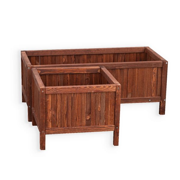 Hampton Heavy Duty Rectangle Planter - 100 x 50 x 40cm Brown