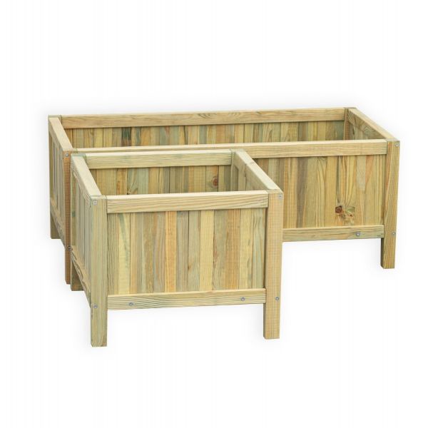 Hampton Heavy Duty Rectangle Planter - 100 x 50 x 40cm Green