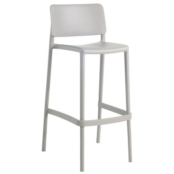 Joy Bar Chair - Durable Commercial Polyropylene - Grey - Height 75cm