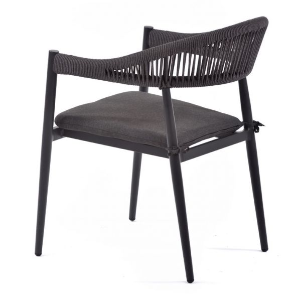 Rope Weave Arm Chair - Charcoal
