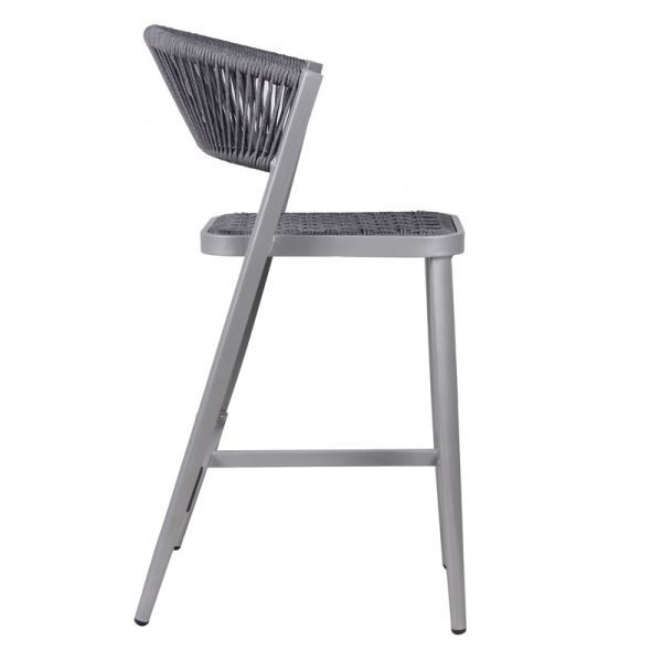 Rope Weave Bar Chair - Light Grey