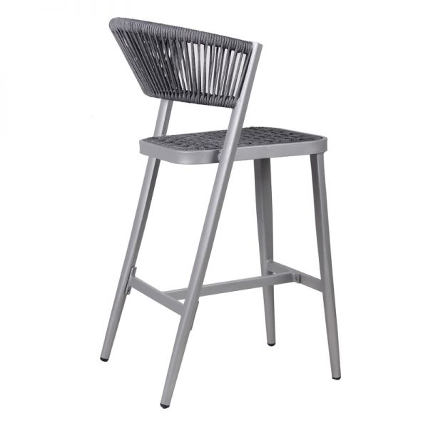 Rope Weave Bar Chair - Light Grey