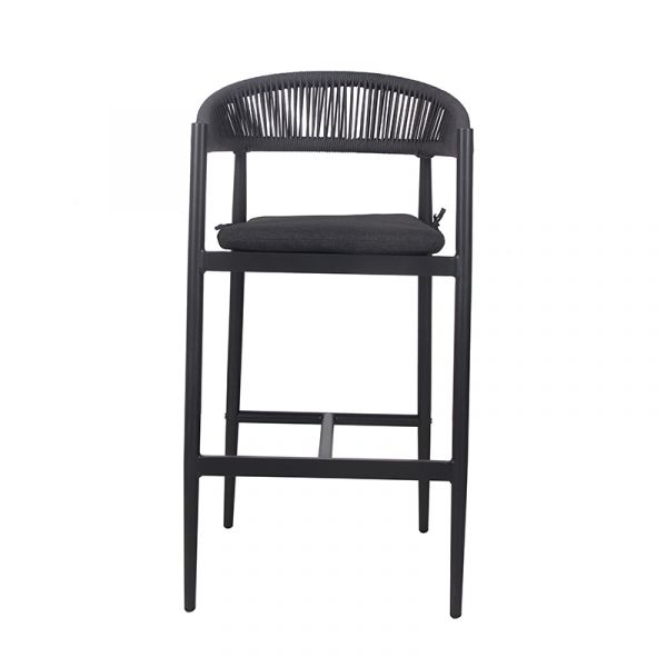 Rope Weave Bar Chair - Charcoal