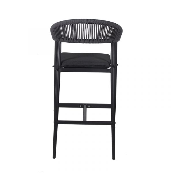Rope Weave Bar Chair - Charcoal