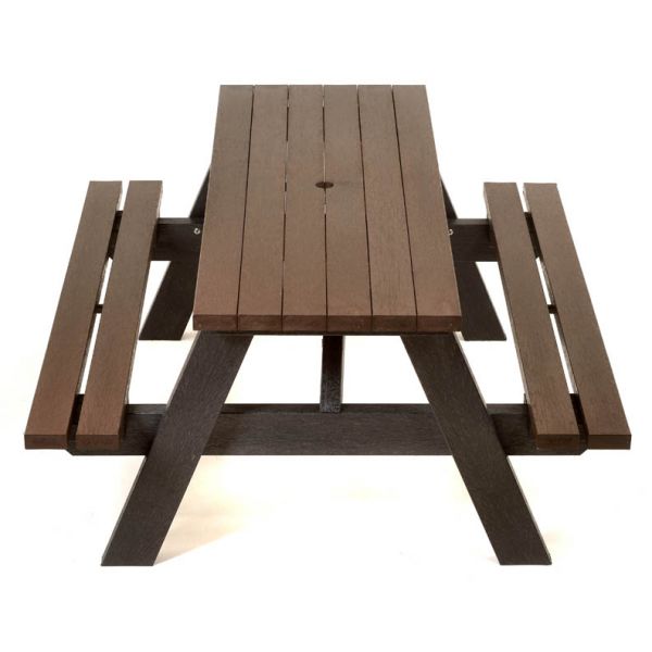 Brown plastic cheap picnic table